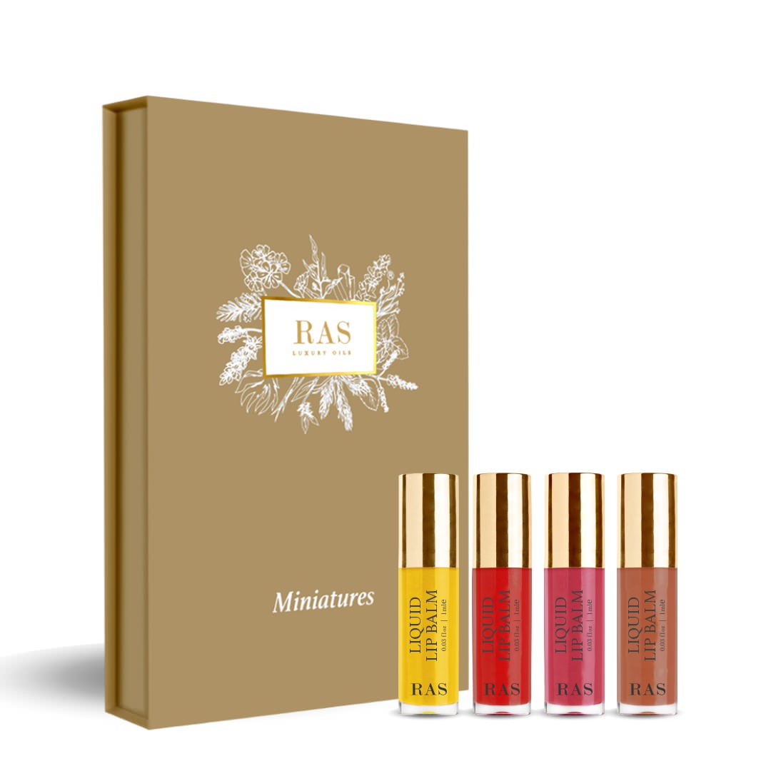 4 Piece Tinted Lip Glow Oil Miniature Set