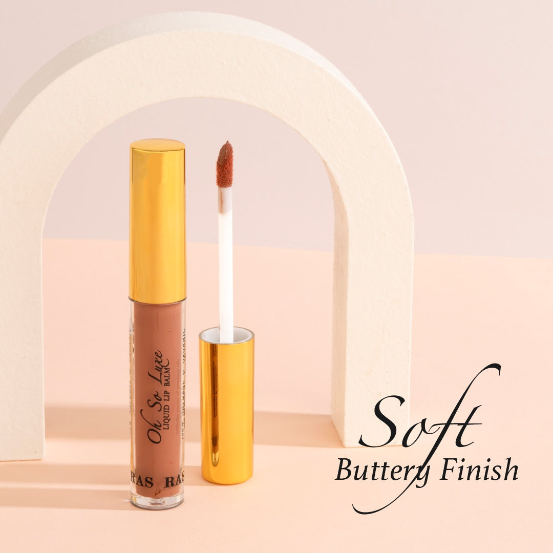 Oh-So-Luxe Tinted Liquid Lip Balm Oil - Caramel Nude Brown